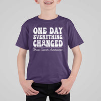 Brain Cancer Awareness T Shirt For Kid Fight Brain Tumor Cure Groovy