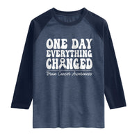 Brain Cancer Awareness Raglan Shirt Fight Brain Tumor Cure Groovy