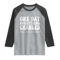 Brain Cancer Awareness Raglan Shirt Fight Brain Tumor Cure Groovy