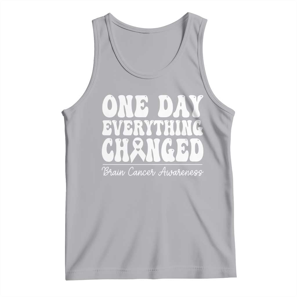 Brain Cancer Awareness Tank Top Fight Brain Tumor Cure Groovy