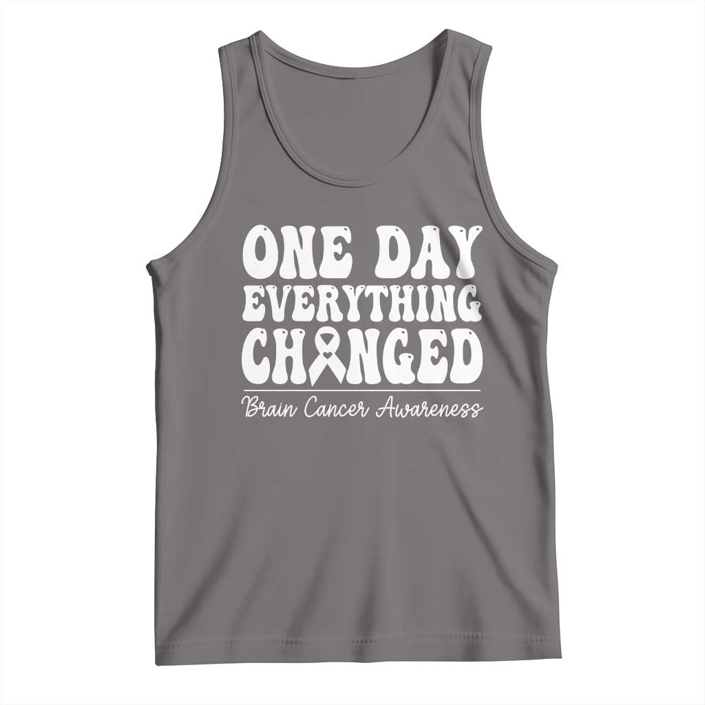 Brain Cancer Awareness Tank Top Fight Brain Tumor Cure Groovy