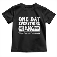 Brain Cancer Awareness Toddler T Shirt Fight Brain Tumor Cure Groovy
