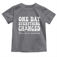 Brain Cancer Awareness Toddler T Shirt Fight Brain Tumor Cure Groovy