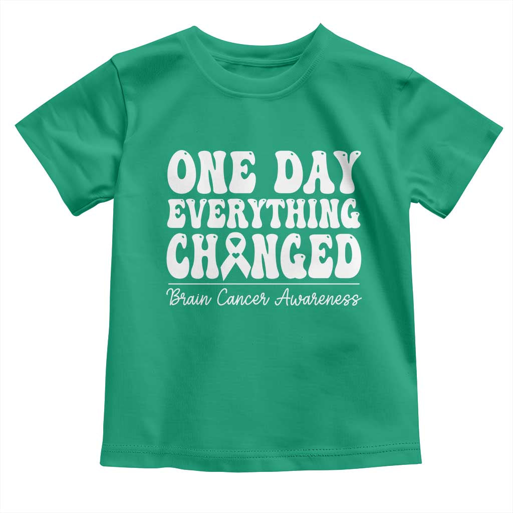 Brain Cancer Awareness Toddler T Shirt Fight Brain Tumor Cure Groovy