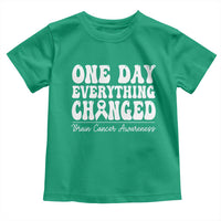 Brain Cancer Awareness Toddler T Shirt Fight Brain Tumor Cure Groovy