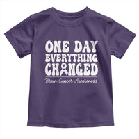 Brain Cancer Awareness Toddler T Shirt Fight Brain Tumor Cure Groovy