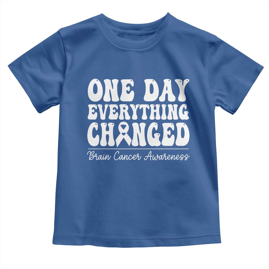 Brain Cancer Awareness Toddler T Shirt Fight Brain Tumor Cure Groovy