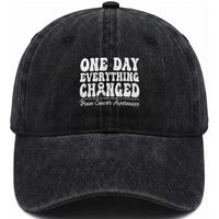 Brain Cancer Awareness Washed Cotton Baseball Cap Fight Brain Tumor Cure Groovy