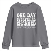 Brain Cancer Awareness Youth Sweatshirt Fight Brain Tumor Cure Groovy