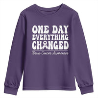 Brain Cancer Awareness Youth Sweatshirt Fight Brain Tumor Cure Groovy