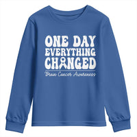 Brain Cancer Awareness Youth Sweatshirt Fight Brain Tumor Cure Groovy