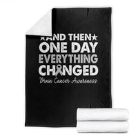 Brain Cancer Awareness Throw Blanket Retro Fight Brain Tumor Cure Gray Ribbon