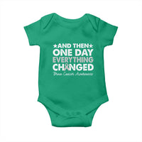 Brain Cancer Awareness Baby Onesie Retro Fight Brain Tumor Cure Gray Ribbon