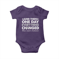 Brain Cancer Awareness Baby Onesie Retro Fight Brain Tumor Cure Gray Ribbon