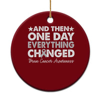 Brain Cancer Awareness Ceramic Ornament Retro Fight Brain Tumor Cure Gray Ribbon