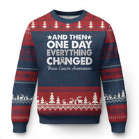 Brain Cancer Awareness Ugly Christmas Sweater Retro Fight Brain Tumor Cure Gray Ribbon
