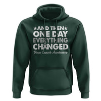 Brain Cancer Awareness Hoodie Retro Fight Brain Tumor Cure Gray Ribbon