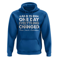 Brain Cancer Awareness Hoodie Retro Fight Brain Tumor Cure Gray Ribbon
