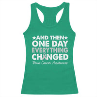 Brain Cancer Awareness Racerback Tank Top Retro Fight Brain Tumor Cure Gray Ribbon