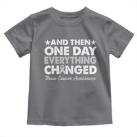 Brain Cancer Awareness Toddler T Shirt Retro Fight Brain Tumor Cure Gray Ribbon