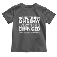 Brain Cancer Awareness Toddler T Shirt Retro Fight Brain Tumor Cure Gray Ribbon