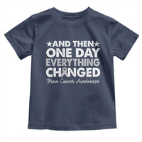 Brain Cancer Awareness Toddler T Shirt Retro Fight Brain Tumor Cure Gray Ribbon