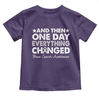 Brain Cancer Awareness Toddler T Shirt Retro Fight Brain Tumor Cure Gray Ribbon