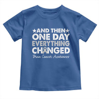 Brain Cancer Awareness Toddler T Shirt Retro Fight Brain Tumor Cure Gray Ribbon