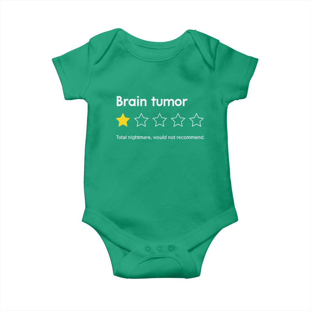 Brain Tumor Baby Onesie One Star Would Not Recommend Brain Cancer Awareness