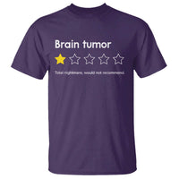 Brain Tumor T Shirt One Star Would Not Recommend Brain Cancer Awareness