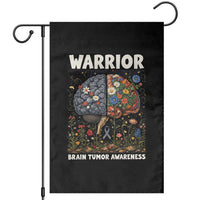 Brain Tumor Warrior Garden Flag Gray Ribbon Brain Cancer Awareness
