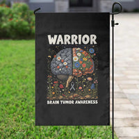 Brain Tumor Warrior Garden Flag Gray Ribbon Brain Cancer Awareness