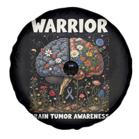 Brain Tumor Warrior Spare Tire Cover Gray Ribbon Brain Cancer Awareness