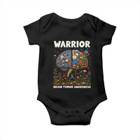 Brain Tumor Warrior Baby Onesie Gray Ribbon Brain Cancer Awareness