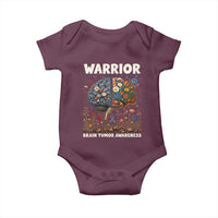 Brain Tumor Warrior Baby Onesie Gray Ribbon Brain Cancer Awareness