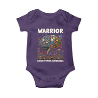 Brain Tumor Warrior Baby Onesie Gray Ribbon Brain Cancer Awareness