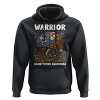 Brain Tumor Warrior Hoodie Gray Ribbon Brain Cancer Awareness