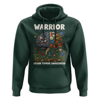 Brain Tumor Warrior Hoodie Gray Ribbon Brain Cancer Awareness