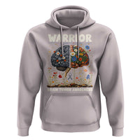 Brain Tumor Warrior Hoodie Gray Ribbon Brain Cancer Awareness
