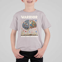 Brain Tumor Warrior T Shirt For Kid Gray Ribbon Brain Cancer Awareness