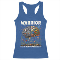 Brain Tumor Warrior Racerback Tank Top Gray Ribbon Brain Cancer Awareness
