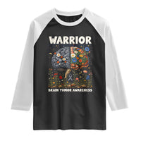 Brain Tumor Warrior Raglan Shirt Gray Ribbon Brain Cancer Awareness