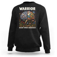 Brain Tumor Warrior Sweatshirt Gray Ribbon Brain Cancer Awareness