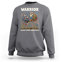 Brain Tumor Warrior Sweatshirt Gray Ribbon Brain Cancer Awareness