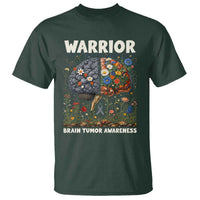Brain Tumor Warrior T Shirt Gray Ribbon Brain Cancer Awareness