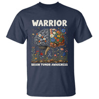 Brain Tumor Warrior T Shirt Gray Ribbon Brain Cancer Awareness