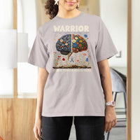 Brain Tumor Warrior T Shirt For Women Gray Ribbon Brain Cancer Awareness