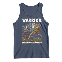 Brain Tumor Warrior Tank Top Gray Ribbon Brain Cancer Awareness