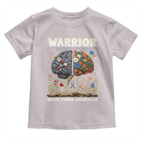 Brain Tumor Warrior Toddler T Shirt Gray Ribbon Brain Cancer Awareness