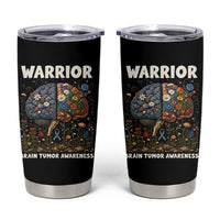Brain Tumor Warrior Tumbler Cup Gray Ribbon Brain Cancer Awareness